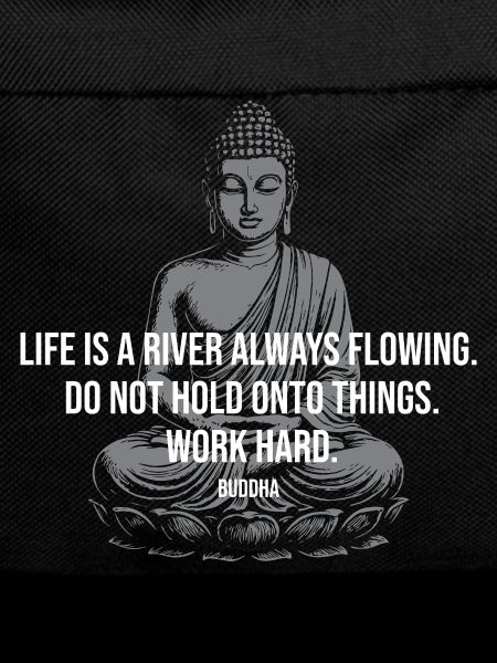 Fluss-Buddha-Zitat-Tee