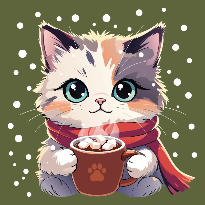 Winter Cozy Kitten