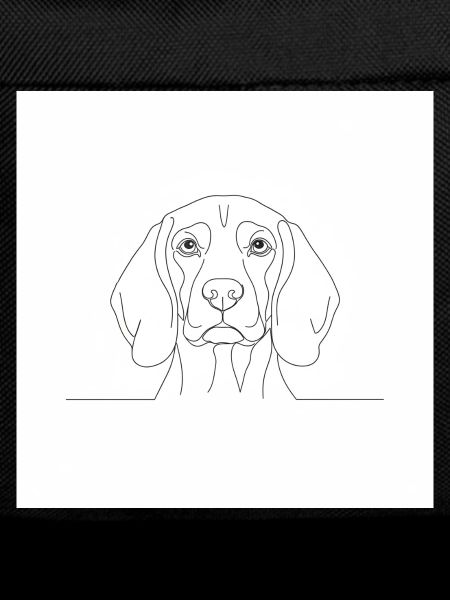 Beagle Linienporträt Kopf