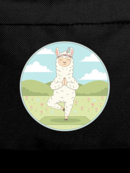 Zen Yoga Llama Llamaste Meditation Art