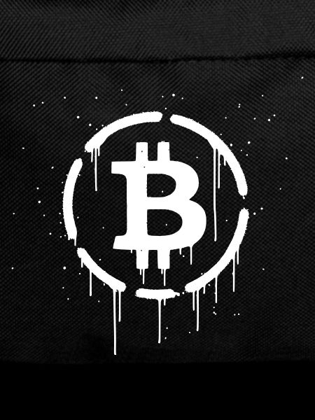Bitcoin Logo Graffiti Crypto