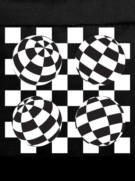 Illusion à damier sphérique