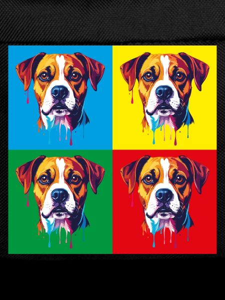 Pop-Art Hund Vierfarbig