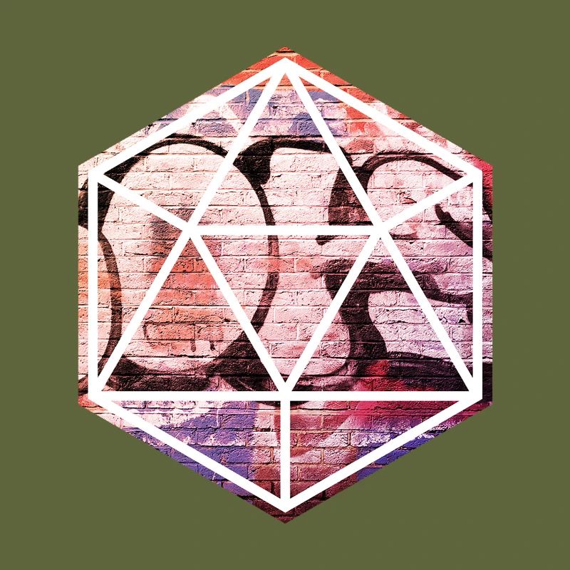 Geometrisches Graffiti-Prisma