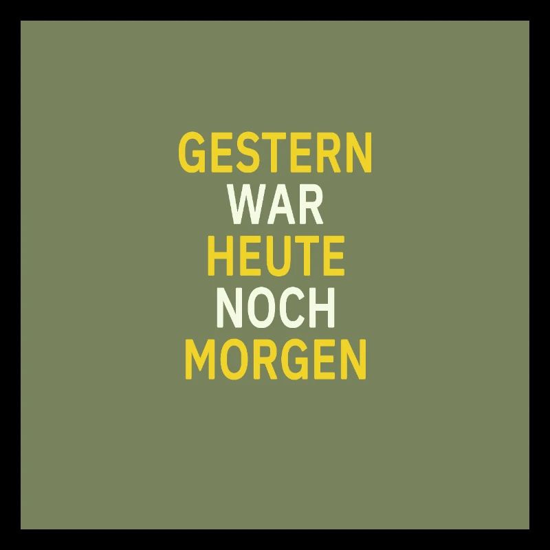 Gestern war heute noch morgen