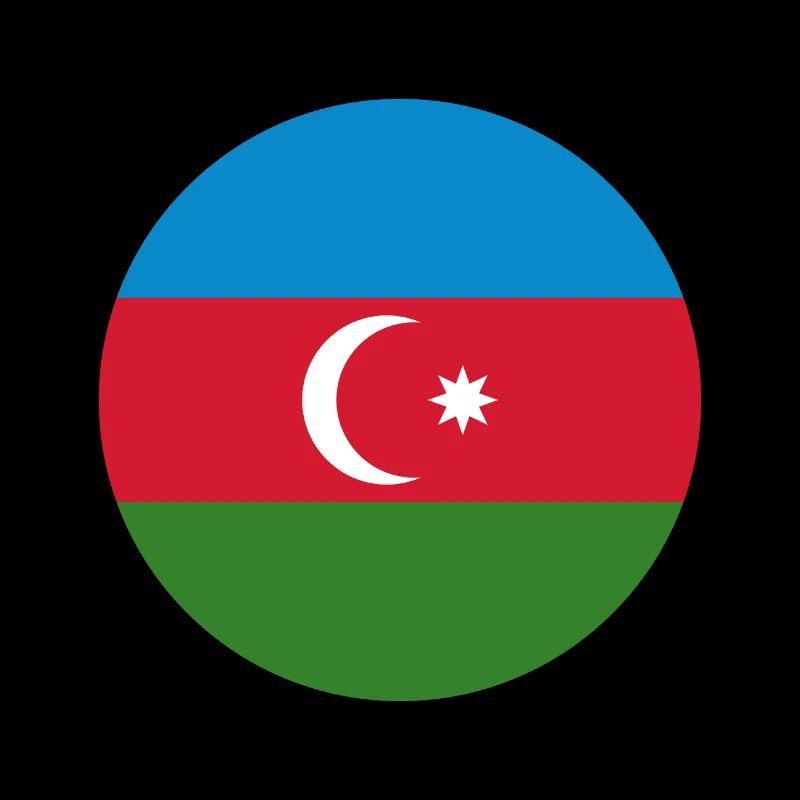 Drapeau rond de l’Azerbaïdjan