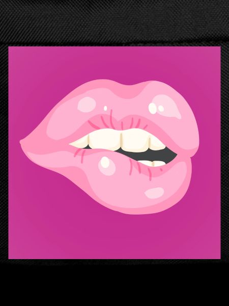 Glossy Pink Lip Bite on Magenta