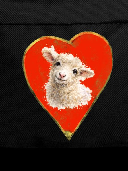 Lamb in heart motif