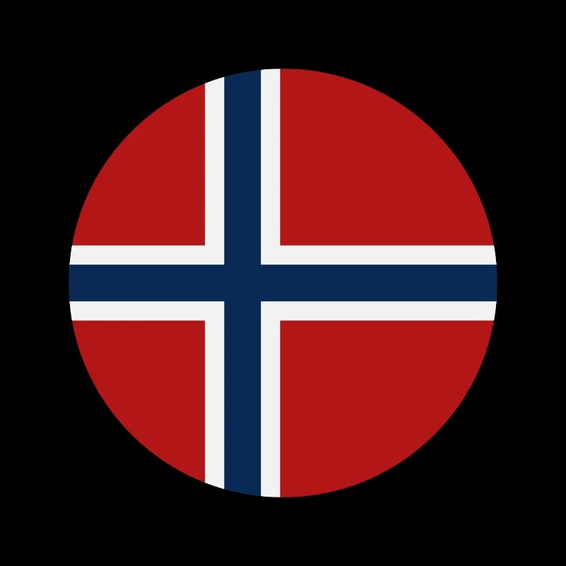Norway round flag
