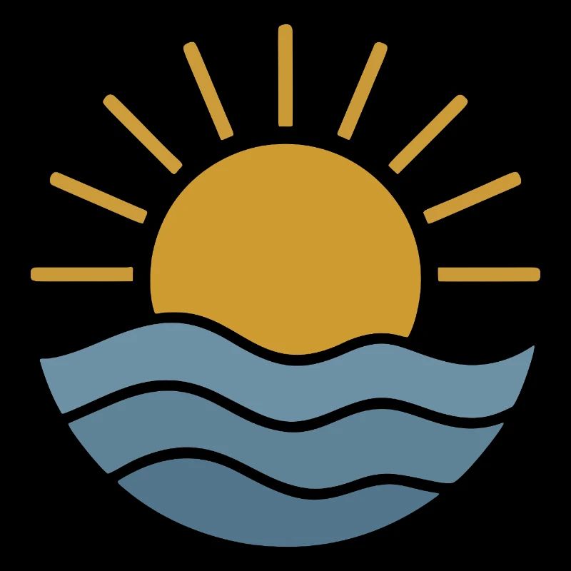 Vagues dorées du lever du soleil