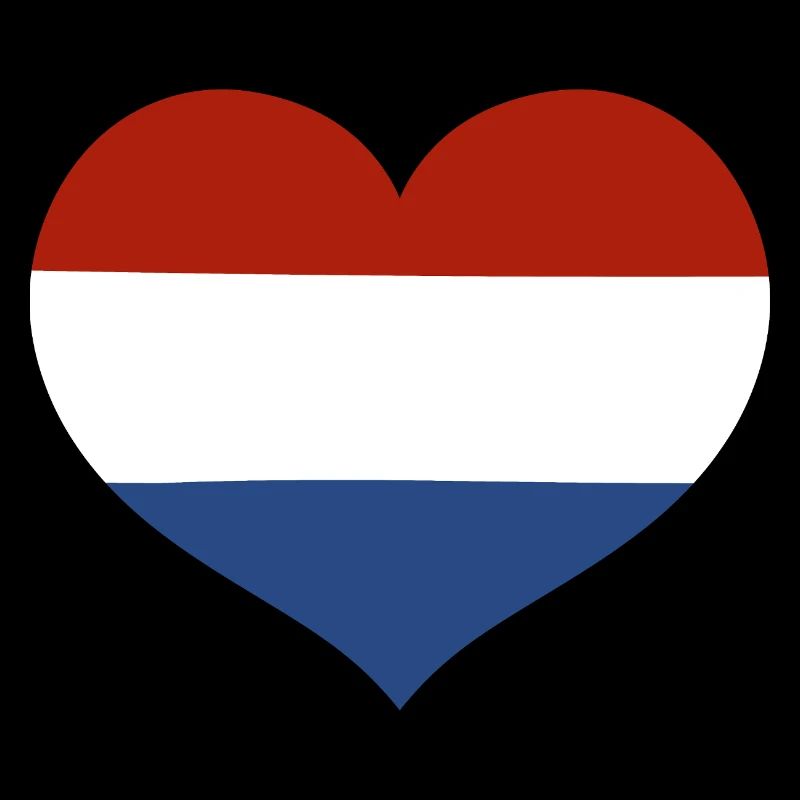 Netherlands Flag Heart