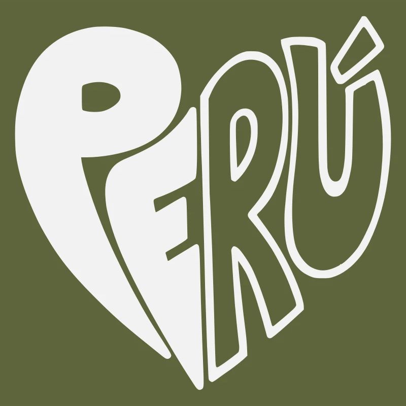 Logo dessiné à la main du Pérou - Variable de couleur