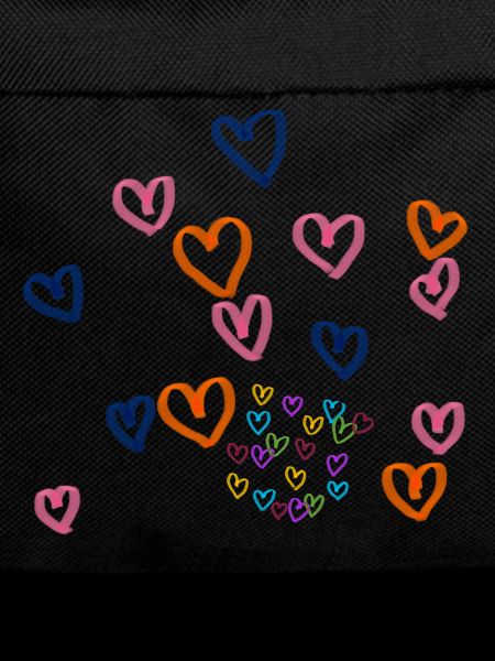Bunte Herzenreihe Muster