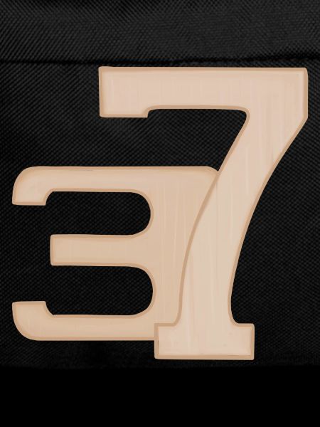 37 Numeral Art in Peach