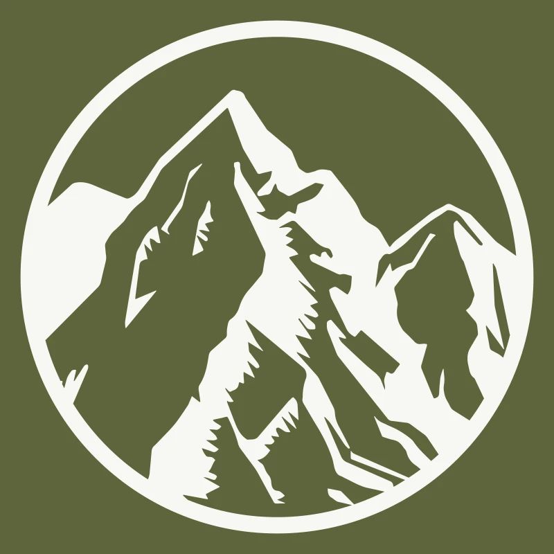 Kreis Berggipfel Berge