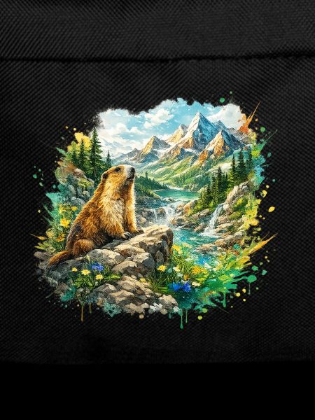 Marmot forest landscape