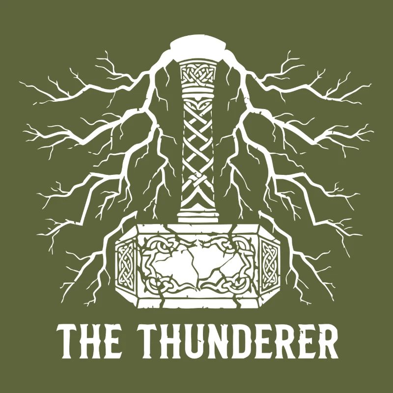 Der Donnerer Thors Hammer Mjölnir Blitz