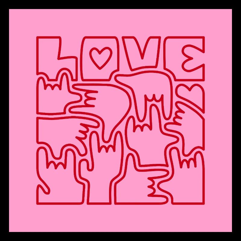 LIEBE – Gebärdensprache Ich liebe dich, Rose Rouge