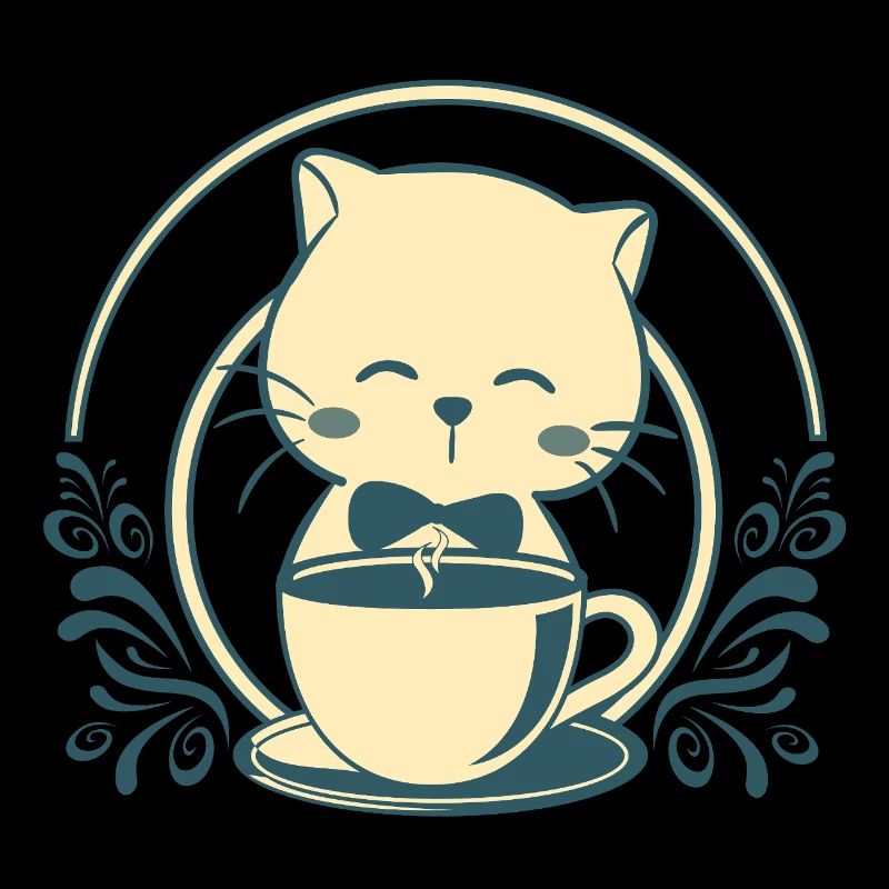 Kawaii Tea Cat – Cute Vintage Tea Cup