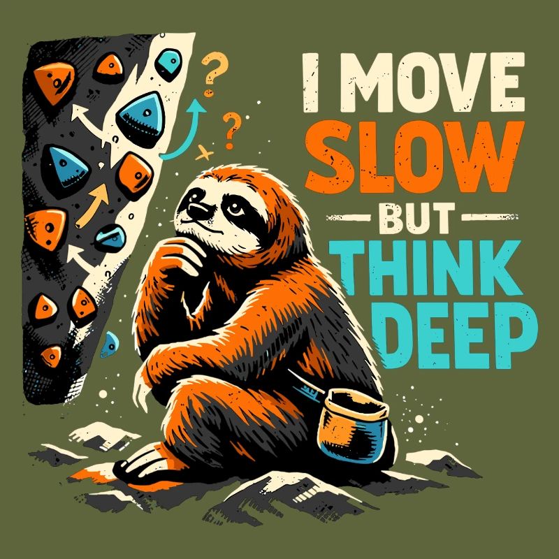 Sloth Bouldering - I move slow but think deep