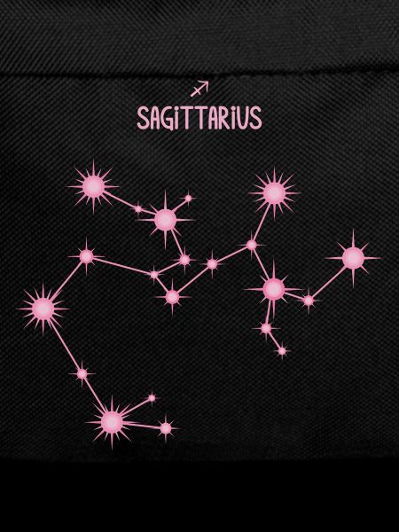 Sagittarius Zodiac Sign Star Constellation Pink