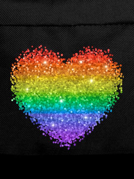 Regenbogenherz Glitzerpunkte