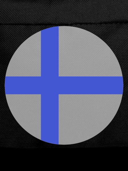 Round Finnish flag
