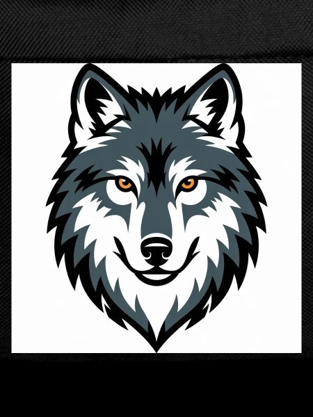 Emblème graphique du loup