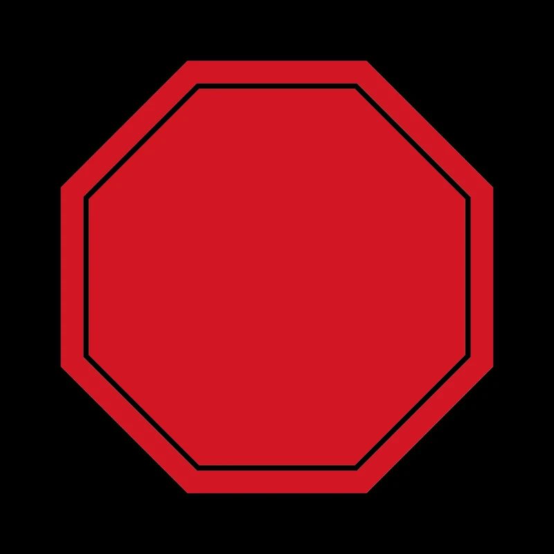 Blank Stop Sign