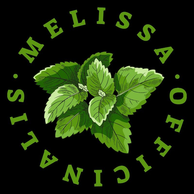 Lemon Balm Leaf Circular Emblem