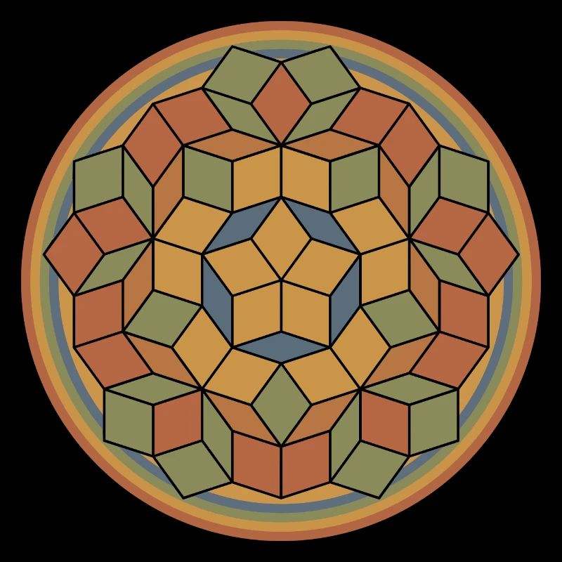 Penrose tiling Penrose tiling math retro