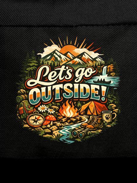 Let's Go Outside Camping Adventure Design