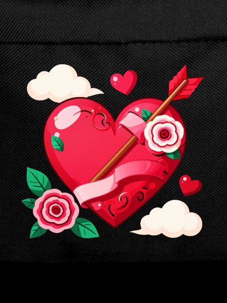 Heart Arrow Rose Valentine Art