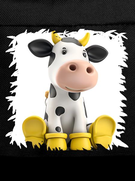 Cow with Yellow Boots Cartoon