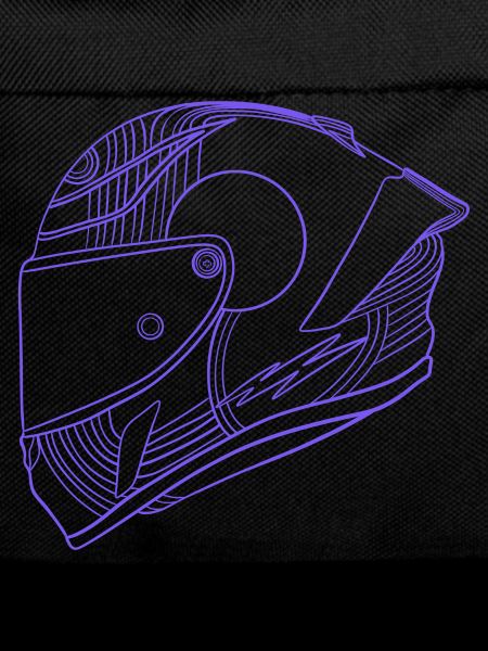 Neon Purple Helmet - Visor