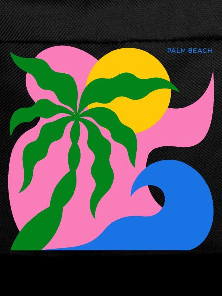 Abstract Palm Tree & Sun: Summer Design