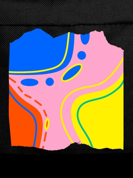Abstraktes Farbfluss Kunstwerk