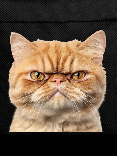Grumpy Ginger Cat Studio Portrait