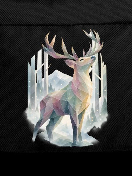 Pastell-Polygonhirsch im Winterwald