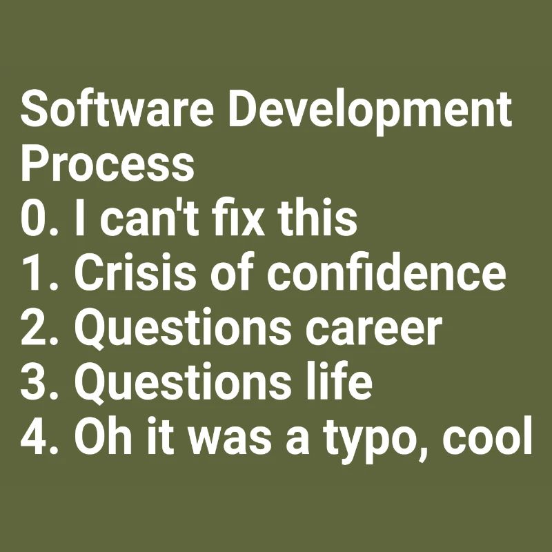 Software Development Process: Crisis to Typo! #Cod