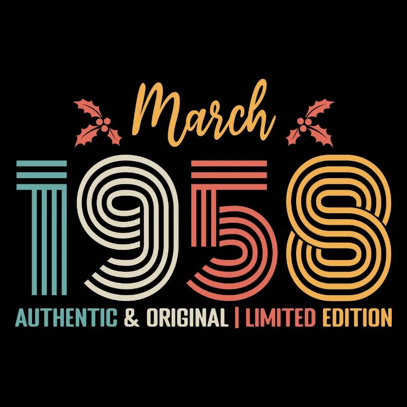 Mars 1958 anniversaire Mars 1958 rétro