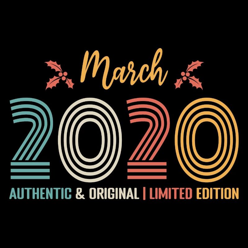 Mars 2020 anniversaire Mars 2020 rétro