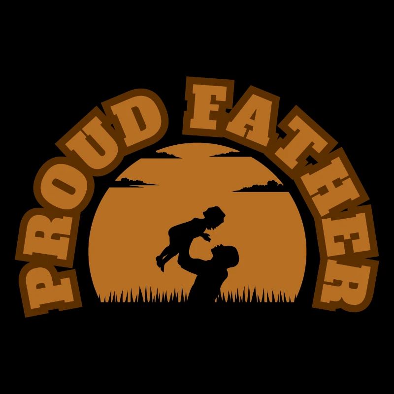 Proud Daddy Daughter Kid Brown