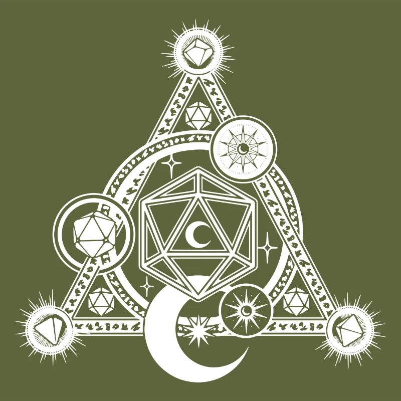 D20 Mystical Crescent Moon RPG