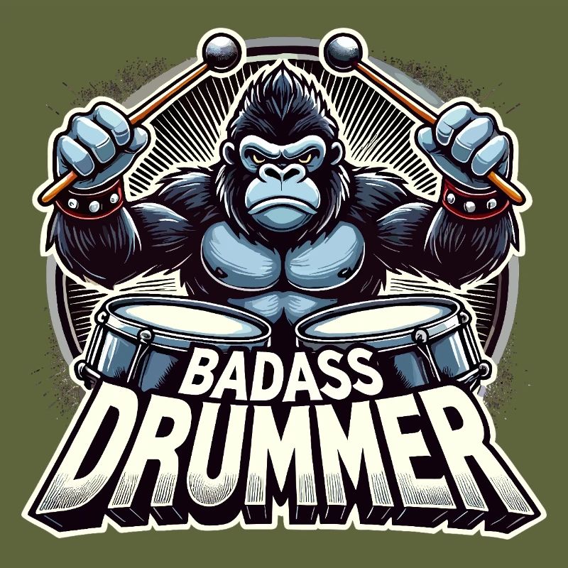 Badass Drummer Gorilla Cool Gift