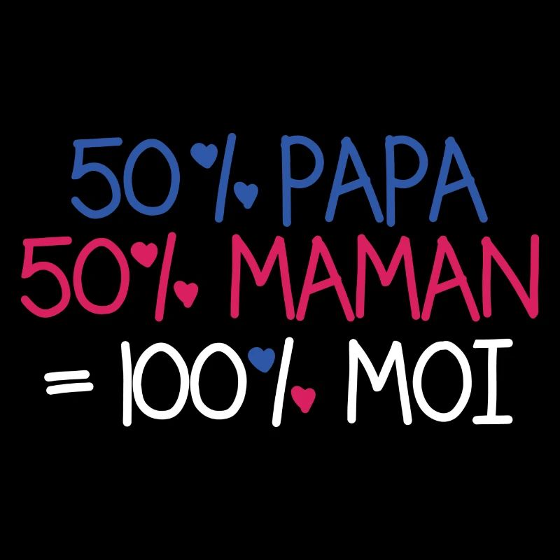 50% dad 50% mom