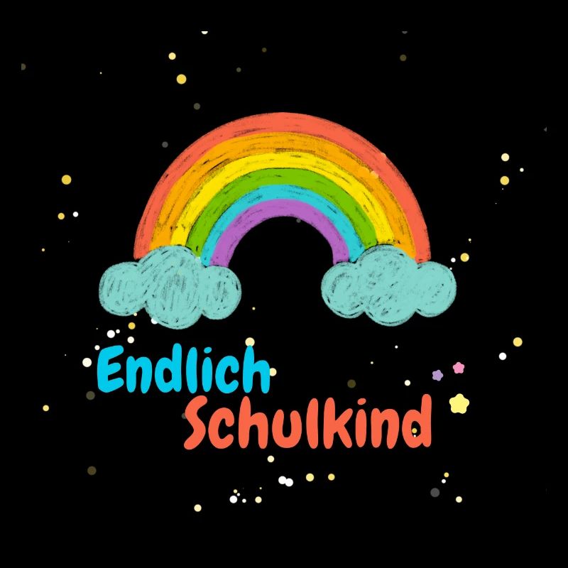 Endlich Schulkind Regenbogen Einschulung Geschenk