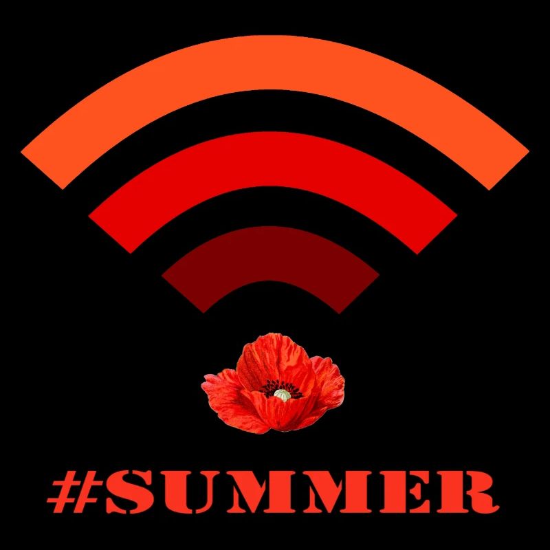wifi mohnblume hashtag summer