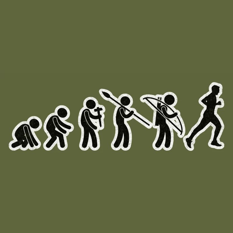 Evolution Running Black Grunge