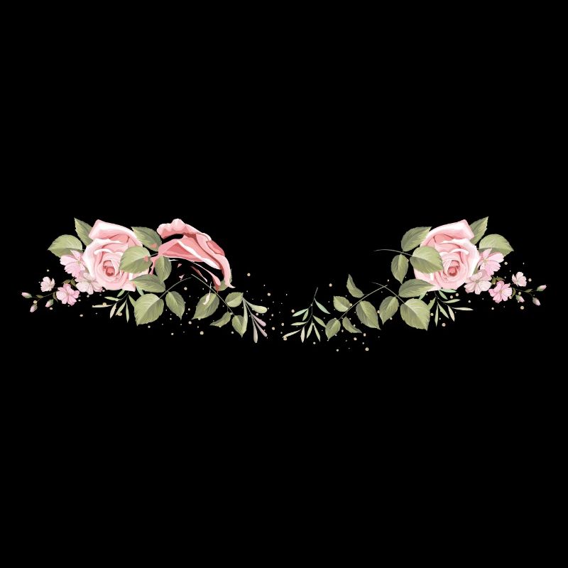 Rose Flowers Leaves
